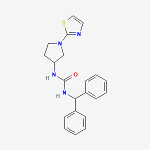 molecular formula C21H22N4OS B2736480 1-Benzhydryl-3-(1-(thiazol-2-yl)pyrrolidin-3-yl)urea CAS No. 1797636-32-8