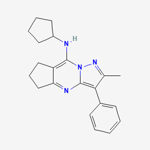 N-cyclopentyl-2-methyl-3-phenyl-6,7-dihydro-5H-cyclopenta[d]pyrazolo[1,5-a]pyrimidin-8-amine