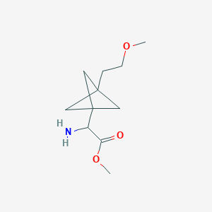 molecular formula C11H19NO3 B2736486 Methyl 2-amino-2-[3-(2-methoxyethyl)-1-bicyclo[1.1.1]pentanyl]acetate CAS No. 2287260-80-2