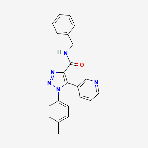 molecular formula C22H19N5O B2736487 N-benzyl-1-(4-methylphenyl)-5-(pyridin-3-yl)-1H-1,2,3-triazole-4-carboxamide CAS No. 1207037-25-9