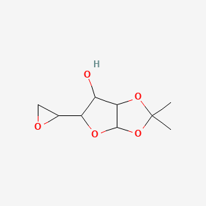 molecular formula C9H14O5 B2736490 2,2-Dimethyl-5-(oxiran-2-yl)-3a,5,6,6a-tetrahydrofuro[2,3-d][1,3]dioxol-6-ol CAS No. 340184-62-5