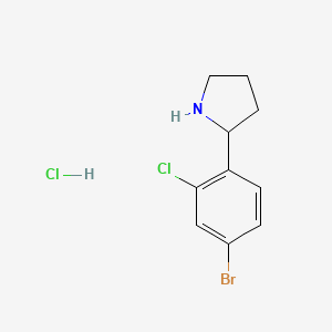 molecular formula C10H12BrCl2N B2736497 2-(4-溴-2-氯苯基)吡咯啉 盐酸盐 CAS No. 2044871-67-0