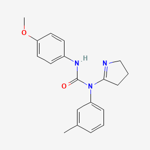 molecular formula C19H21N3O2 B2736502 1-(3,4-dihydro-2H-pyrrol-5-yl)-3-(4-methoxyphenyl)-1-(m-tolyl)urea CAS No. 898449-52-0