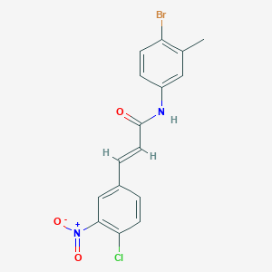 (2E)-N-(4-bromo-3-methylphenyl)-3-(4-chloro-3-nitrophenyl)prop-2-enamide