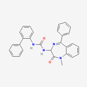 molecular formula C29H24N4O2 B2736512 1-{[1,1'-biphenyl]-2-yl}-3-(1-methyl-2-oxo-5-phenyl-2,3-dihydro-1H-1,4-benzodiazepin-3-yl)urea CAS No. 548749-14-0