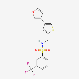 N-{[4-(furan-3-yl)thiophen-2-yl]methyl}-3-(trifluoromethyl)benzene-1-sulfonamide