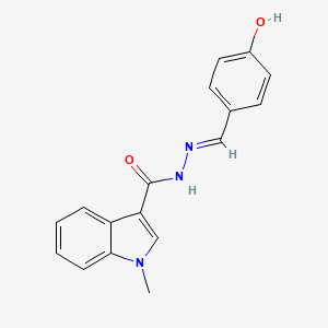 (E)-N'-(4-hydroxybenzylidene)-1-methyl-1H-indole-3-carbohydrazide