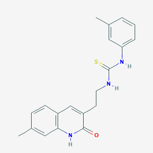 1-[2-(7-methyl-2-oxo-1H-quinolin-3-yl)ethyl]-3-(3-methylphenyl)thiourea