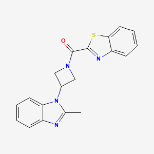 molecular formula C19H16N4OS B2736522 2-[3-(2-methyl-1H-1,3-benzodiazol-1-yl)azetidine-1-carbonyl]-1,3-benzothiazole CAS No. 2380192-55-0