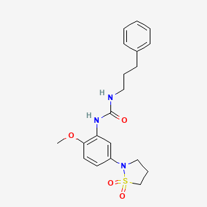 1-(5-(1,1-Dioxidoisothiazolidin-2-yl)-2-methoxyphenyl)-3-(3-phenylpropyl)urea