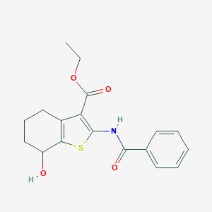 molecular formula C18H19NO4S B273653 Ethyl 2-(benzoylamino)-7-hydroxy-4,5,6,7-tetrahydro-1-benzothiophene-3-carboxylate 