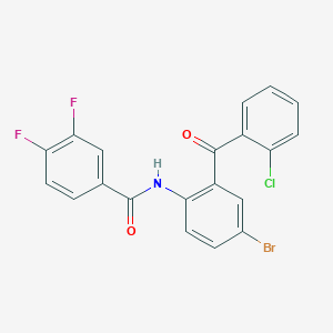 N-[4-bromo-2-(2-chlorobenzoyl)phenyl]-3,4-difluorobenzamide