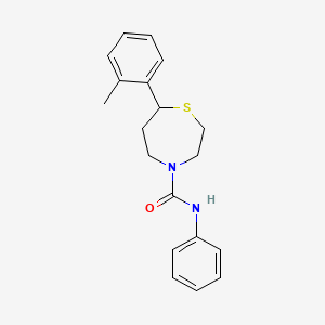 molecular formula C19H22N2OS B2736531 N-phenyl-7-(o-tolyl)-1,4-thiazepane-4-carboxamide CAS No. 1705250-75-4
