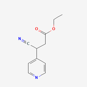 molecular formula C11H12N2O2 B2736534 3-氰基-3-(吡啶-4-基)丙酸乙酯 CAS No. 1267456-14-3