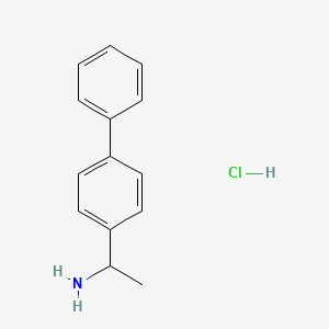 molecular formula C14H16ClN B2736535 1-(1,1'-Biphenyl-4-yl)ethanamine hydrochloride CAS No. 55005-32-8; 86217-82-5