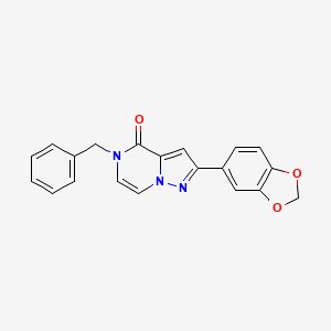 2-(1,3-benzodioxol-5-yl)-5-benzylpyrazolo[1,5-a]pyrazin-4(5H)-one