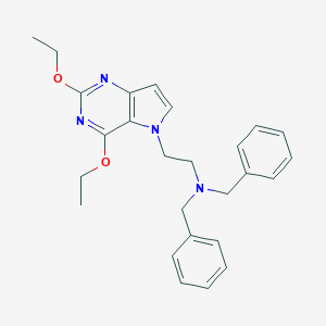 molecular formula C26H30N4O2 B273655 N,N-dibenzyl-2-(2,4-diethoxy-5H-pyrrolo[3,2-d]pyrimidin-5-yl)ethanamine 