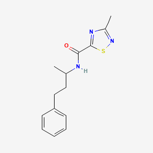 molecular formula C14H17N3OS B2736553 3-甲基-N-(4-苯基丁-2-基)-1,2,4-噻二唑-5-甲酰胺 CAS No. 1448078-56-5