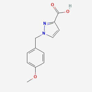 molecular formula C12H12N2O3 B2736555 1-(4-methoxybenzyl)-1H-pyrazole-3-carboxylic acid CAS No. 1262849-25-1