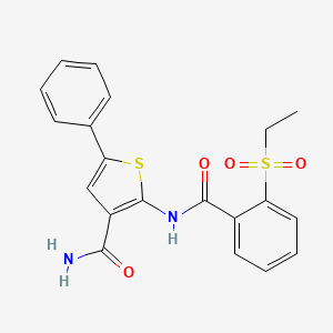2-(2-(Ethylsulfonyl)benzamido)-5-phenylthiophene-3-carboxamide