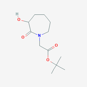 molecular formula C12H21NO4 B2736562 Tert-butyl 2-(3-hydroxy-2-oxoazepan-1-yl)acetate CAS No. 2060042-67-1