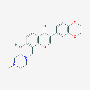3-(2,3-dihydrobenzo[b][1,4]dioxin-6-yl)-7-hydroxy-8-((4-methylpiperazin-1-yl)methyl)-4H-chromen-4-one
