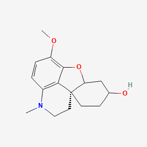molecular formula C16H21NO3 B2736570 (1R)-8-Methoxy-4-methyl-10-oxa-4-azatetracyclo[7.6.1.01,11.05,16]hexadeca-5(16),6,8-trien-13-ol CAS No. 2459955-53-2