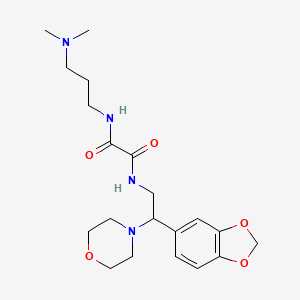 N1-(2-(benzo[d][1,3]dioxol-5-yl)-2-morpholinoethyl)-N2-(3-(dimethylamino)propyl)oxalamide