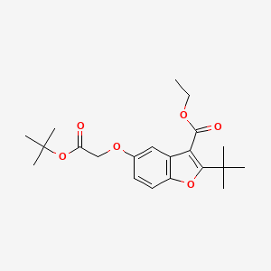 molecular formula C21H28O6 B2736578 Ethyl 5-(2-tert-butoxy-2-oxoethoxy)-2-tert-butyl-1-benzofuran-3-carboxylate CAS No. 442654-87-7