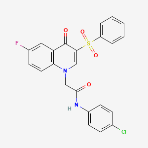 N-(4-chlorophenyl)-2-(6-fluoro-4-oxo-3-(phenylsulfonyl)quinolin-1(4H)-yl)acetamide