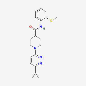 molecular formula C20H24N4OS B2736582 1-(6-cyclopropylpyridazin-3-yl)-N-(2-(methylthio)phenyl)piperidine-4-carboxamide CAS No. 2189498-29-9