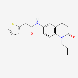 N-(2-oxo-1-propyl-1,2,3,4-tetrahydroquinolin-6-yl)-2-(thiophen-2-yl)acetamide