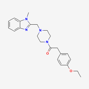 2-(4-ethoxyphenyl)-1-(4-((1-methyl-1H-benzo[d]imidazol-2-yl)methyl)piperazin-1-yl)ethanone