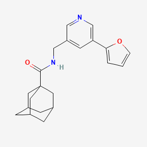 molecular formula C21H24N2O2 B2736595 (3r,5r,7r)-N-((5-(furan-2-yl)pyridin-3-yl)methyl)adamantane-1-carboxamide CAS No. 2034340-32-2