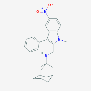 molecular formula C26H29N3O2 B273660 2-[(1-adamantylamino)methyl]-5-nitro-1-methyl-3-phenyl-1H-indole 