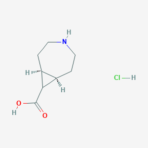 B2736605 (1R,7S)-4-Azabicyclo[5.1.0]octane-8-carboxylic acid;hydrochloride CAS No. 2460739-53-9