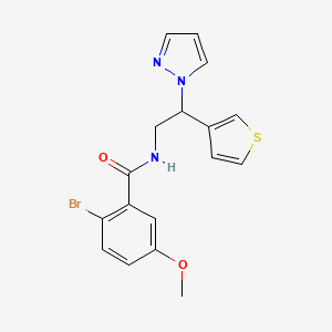 N-(2-(1H-pyrazol-1-yl)-2-(thiophen-3-yl)ethyl)-2-bromo-5-methoxybenzamide