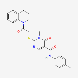 2-{[2-(3,4-dihydroquinolin-1(2H)-yl)-2-oxoethyl]thio}-1-methyl-N-(4-methylphenyl)-6-oxo-1,6-dihydropyrimidine-5-carboxamide