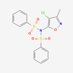 N-(benzenesulfonyl)-N-(4-chloro-3-methyl-1,2-oxazol-5-yl)benzenesulfonamide
