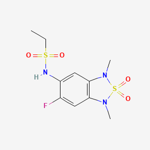 N-(6-fluoro-1,3-dimethyl-2,2-dioxido-1,3-dihydrobenzo[c][1,2,5]thiadiazol-5-yl)ethanesulfonamide
