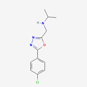 N-[[5-(4-chlorophenyl)-1,3,4-oxadiazol-2-yl]methyl]propan-2-amine
