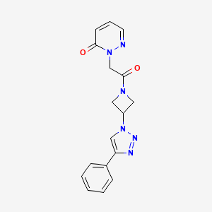 2-(2-oxo-2-(3-(4-phenyl-1H-1,2,3-triazol-1-yl)azetidin-1-yl)ethyl)pyridazin-3(2H)-one