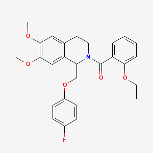 (2-ethoxyphenyl)(1-((4-fluorophenoxy)methyl)-6,7-dimethoxy-3,4-dihydroisoquinolin-2(1H)-yl)methanone