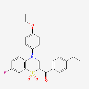 [4-(4-ethoxyphenyl)-7-fluoro-1,1-dioxido-4H-1,4-benzothiazin-2-yl](4-ethylphenyl)methanone