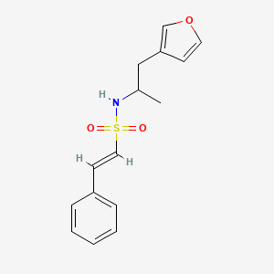 molecular formula C15H17NO3S B2736640 (E)-N-(1-(furan-3-yl)propan-2-yl)-2-phenylethenesulfonamide CAS No. 1799254-48-0