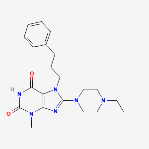 3-Methyl-7-(3-phenylpropyl)-8-(4-prop-2-enylpiperazin-1-yl)purine-2,6-dione