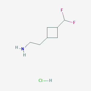 2-[3-(Difluoromethyl)cyclobutyl]ethanamine;hydrochloride
