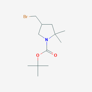 Tert-butyl 4-(bromomethyl)-2,2-dimethylpyrrolidine-1-carboxylate