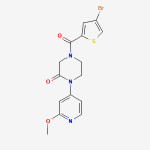 molecular formula C15H14BrN3O3S B2736647 4-(4-Bromothiophene-2-carbonyl)-1-(2-methoxypyridin-4-yl)piperazin-2-one CAS No. 2380097-81-2