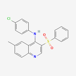 N-(4-chlorophenyl)-6-methyl-3-(phenylsulfonyl)quinolin-4-amine
